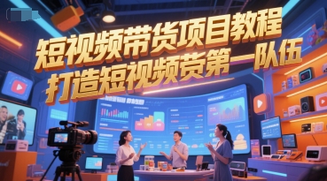 短视频带货项目教程，打造短视频带货第一队伍-云创网