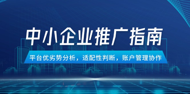 中小企业竞价推广指南，平台优劣势分析，适配性判断，账户管理协作-云创网