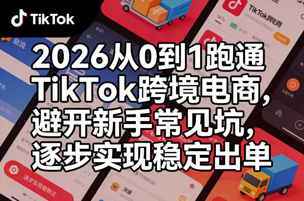 2026从0到1跑通TikTok跨境电商，避开新手常见坑，逐步实现稳定出单-云创网