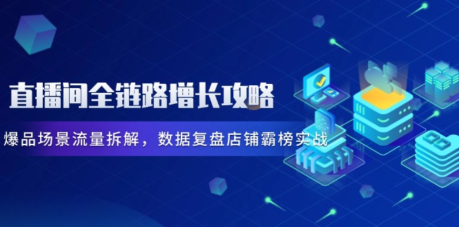 直播间全链路增长攻略，爆品场景流量拆解，数据复盘店铺霸榜实战-云创网