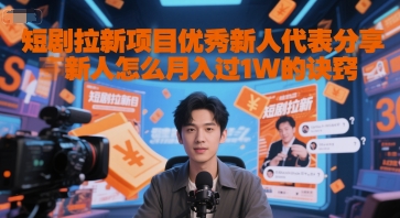 短剧拉新项目优秀新人代表分享新人怎么月入过1W的诀窍-云创网