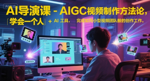 AI导演课-AIGC视频制作方法论，学会一个人+AI工具，完成如同小型视频团队般的创作工作，实现导演梦-云创网