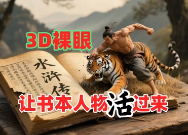 书本人物裸眼3D视频，新的玩法，流量超猛，保姆级教程-云创网