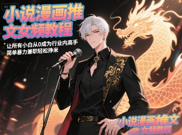 小说漫画推文女频教程，让所有小白从0成为行业内高手，简单暴力兼职轻松挣米-云创网