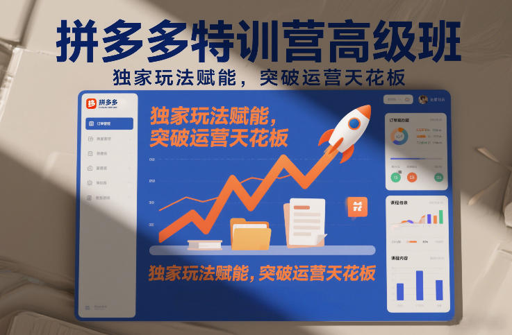 拼多多特训营高阶班，独家玩法赋能，突破运营天花板(更新26年4月10日)-云创网