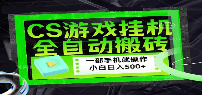CSGO游戏挂机捡漏搬砖，超稳定的项目，带领1000+小白实现日入500+-云创网