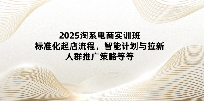 2025淘系电商实训班：标准化起店流程，智能计划与拉新，人群推广策略等等-云创网