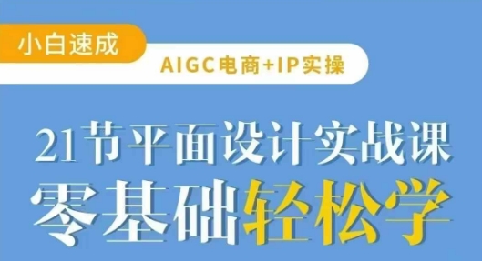 AIGC电商必备实操21节平面设计实战课，教你玩转AI-云创网