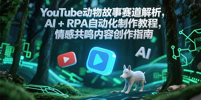YouTube动物故事赛道解析，AI+RPA自动化制作教程，情感共鸣内容创作指南-云创网