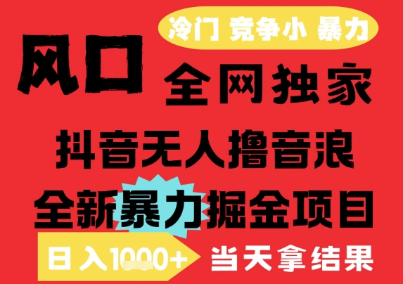 25年6月高爆抖音无人直播最新撸音浪掘金项目，解放双手小白可做，无脑日入1k+，门槛低【揭秘】-云创网