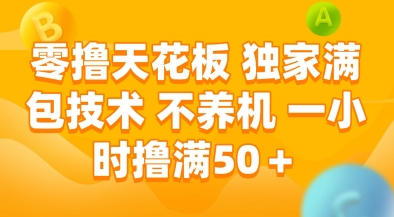零撸天花板，独家满包技术，不用养机，一小时撸满50+，收益稳定【揭秘】-云创网