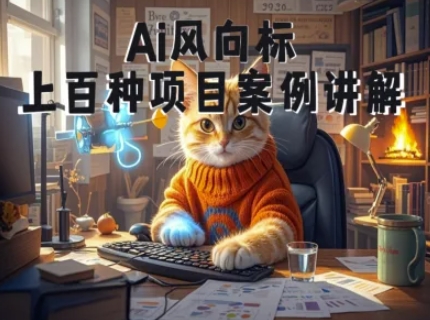 Ai风向标-附100种项目案例玩法-0基础小白到大神ai视频商业应用教学-云创网
