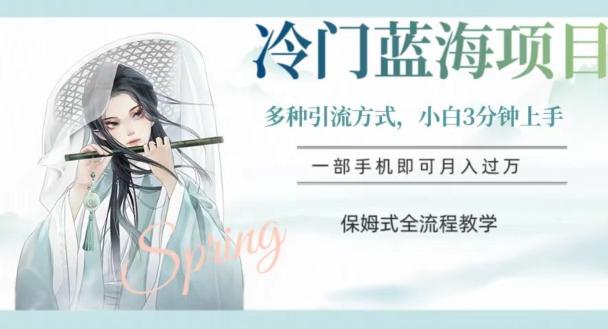 冷门蓝海项目，操作简单，小白3分钟上手，多种引流方式，保姆式全流程教学【揭秘】-云创网