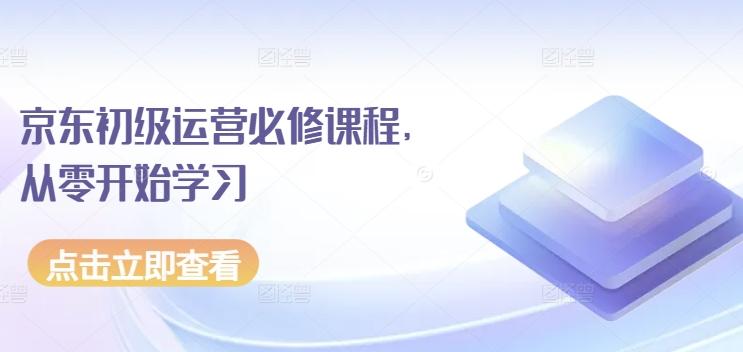 京东初级运营必修课程，从零开始学习-云创网