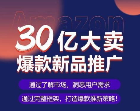 亚马逊·30亿大卖爆款新品推广，可复制、全程案例实操的爆款推新SOP-云创网