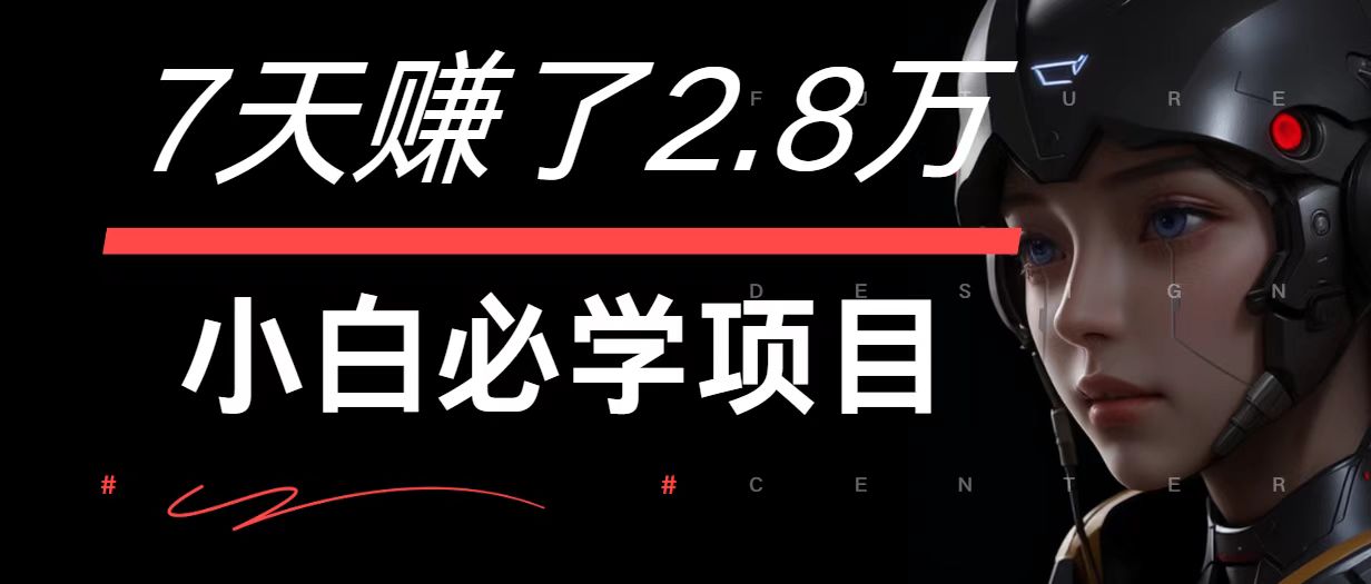 7天赚了2.8万！每单利润最少500+，轻松月入7万+小白有手就行-云创网