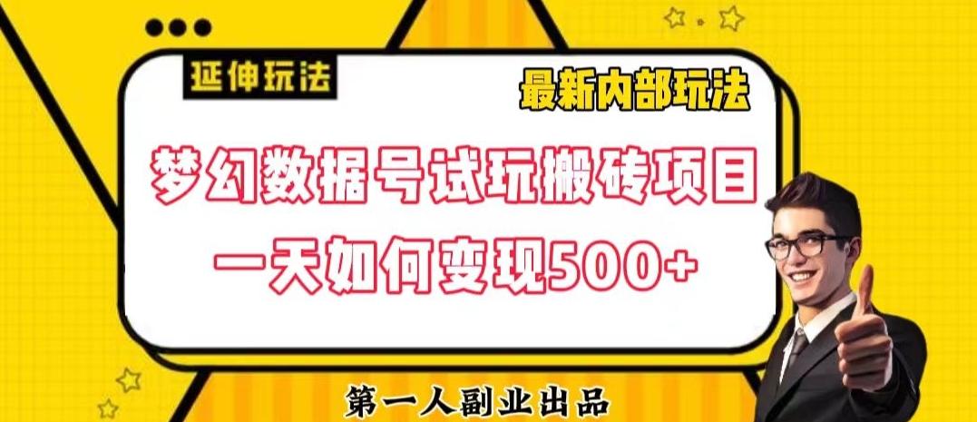 数据号回归玩法游戏试玩搬砖项目再创日入500+【揭秘】-云创网